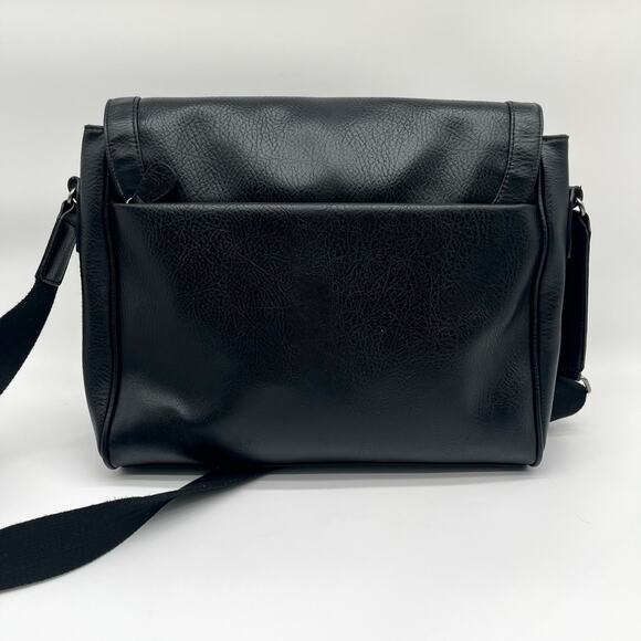 ALDO Leather Messenger Bag, Briefcase, Unisex Black - Picture 8 of 12